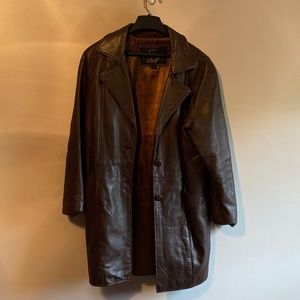 Synergy Full Length Leather Coat